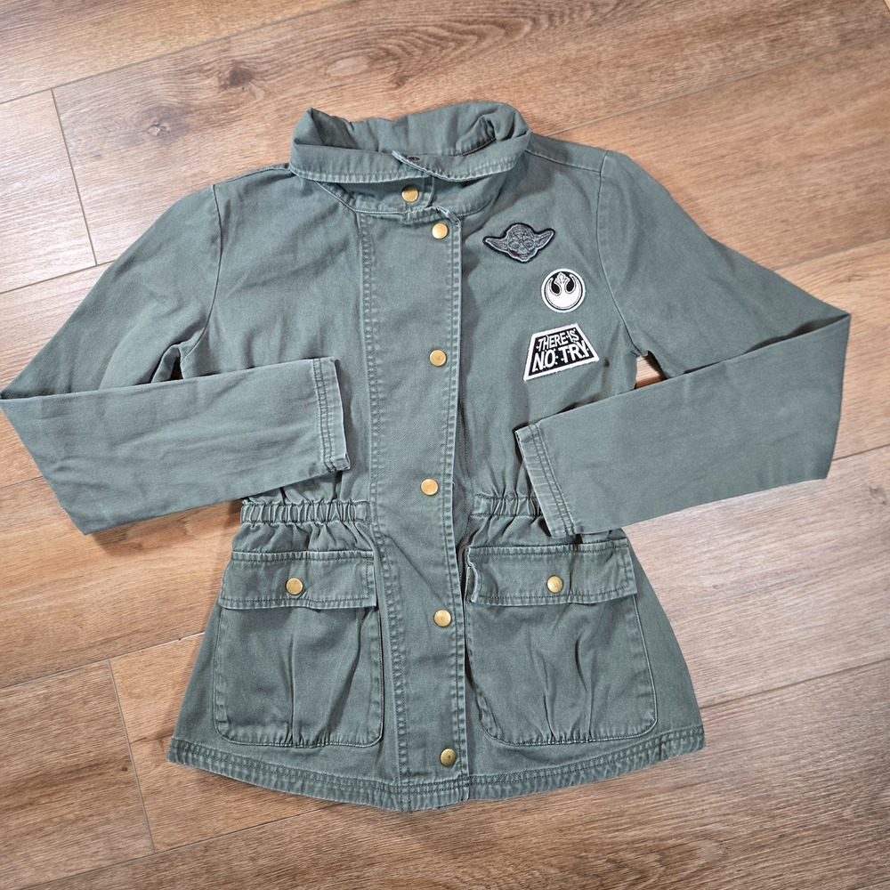 Star Wars Her Universe Yoda Utility Jacket Womens XS Army Green Cargo Coat